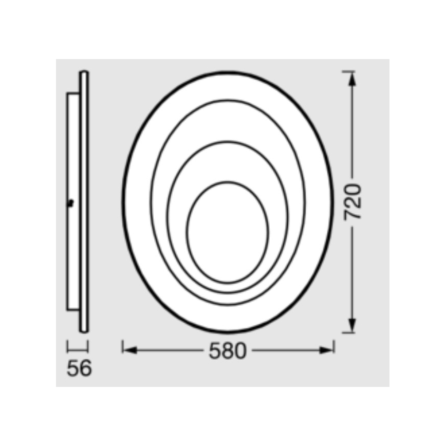 Osram - LED таванно осветително тяло ORBIS SPIRAL LED/63W/230V бяло