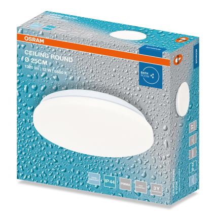 Osram - LED таванно осветително тяло за баня CEILING ROUND LED/12W/230V 6500K Ø 26 см IP44 бяло