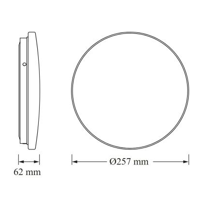 Osram - LED таванно осветително тяло за баня CEILING ROUND LED/12W/230V 6500K Ø 26 см IP44 бяло