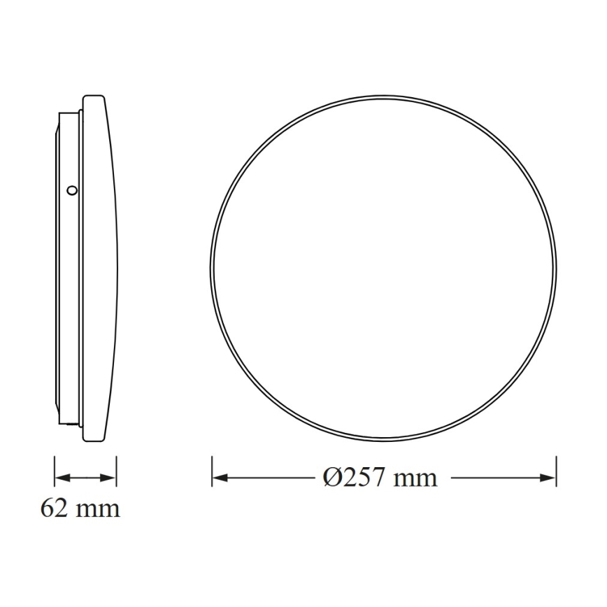 Osram - LED таванно осветително тяло за баня CEILING ROUND LED/12W/230V 6500K Ø 26 см IP44 бяло
