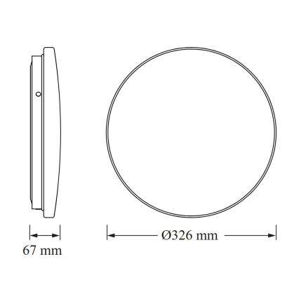 Osram - LED плафон за баня CEILING ROUND LED/18W/230V 6500K Ø 33 см IP44 бял