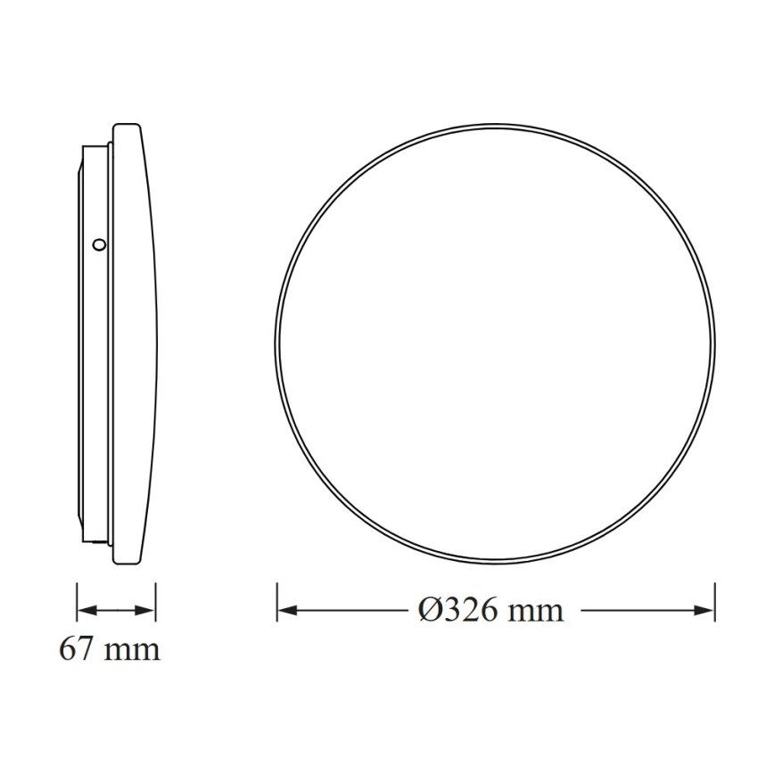 Osram - LED плафон за баня CEILING ROUND LED/18W/230V 6500K Ø 33 см IP44 бял