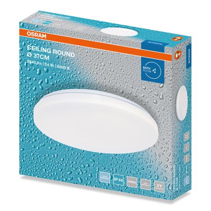 Osram - LED таванно осветително тяло за баня CEILING ROUND LED/24W/230V 6500K диаметър 37 см IP44 бяло