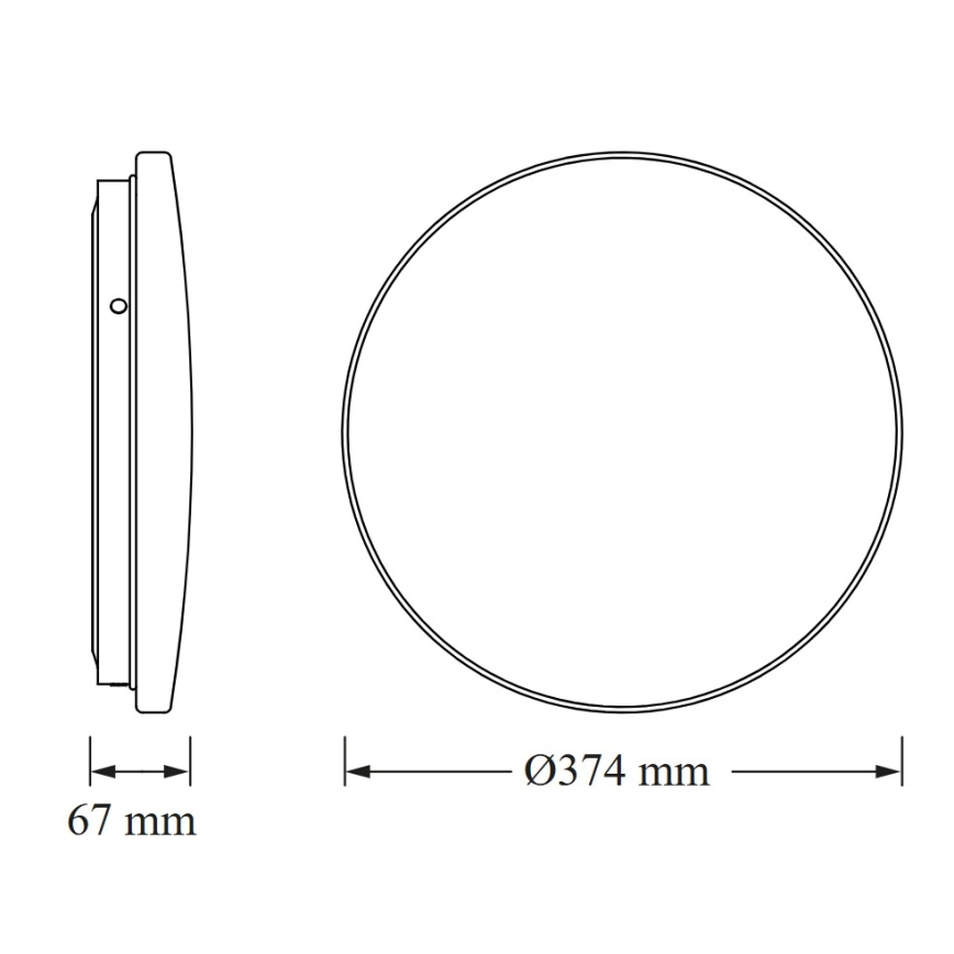 Osram - LED таванно осветително тяло за баня CEILING ROUND LED/24W/230V 6500K диаметър 37 см IP44 бяло