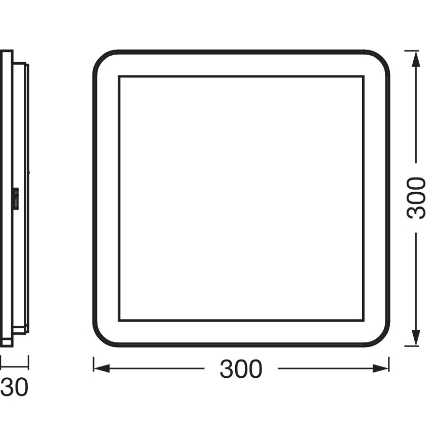 Osram - LED таванно осветително тяло за баня ORBIS DISC LED/22W/230V 3000/4000K 30x30 cm IP44 инокс