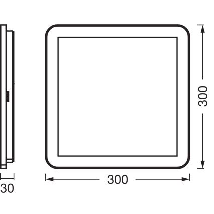 Osram - LED плафон за баня ORBIS DISC LED/22W/230V 3000/4000K 30x30 см IP44 кафяв