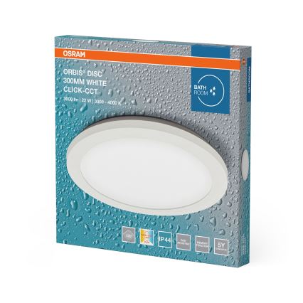 Osram - LED таванно осветително тяло за баня ORBIS DISC LED/22W/230V 3000/4000K Ø 30 см IP44 бяло