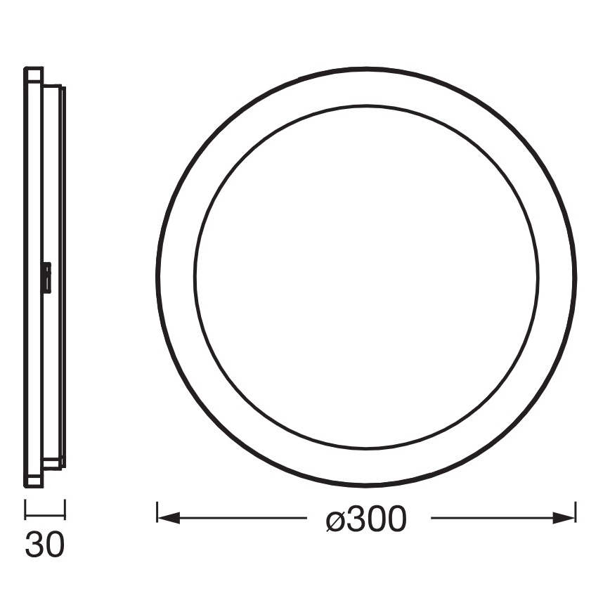 Osram - LED таванно осветително тяло за баня ORBIS DISC LED/22W/230V 3000/4000K Ø 30 см IP44 бяло