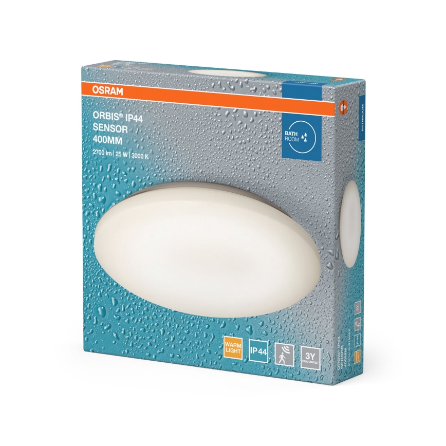 Osram - LED таванен осветител за баня с сензор за движение и сумрак ORBIS LED/25W/230V IP44