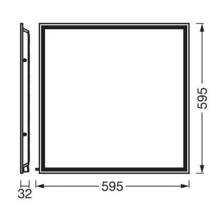 Osram - LED панел за окачен таван ESSENTIAL LED/40W/230V 3000/4000/6500K 60x60 cm UGR19