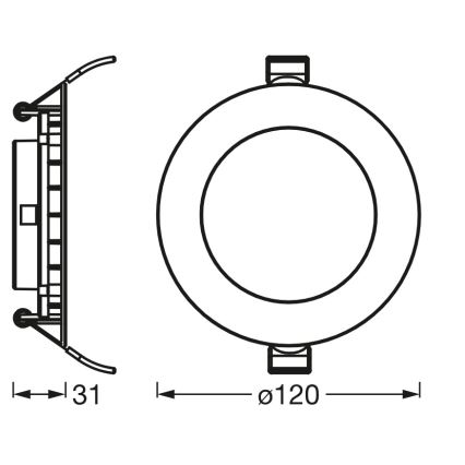 Osram - LED вградено осветително тяло SLIM LED/8W/230V 3000K