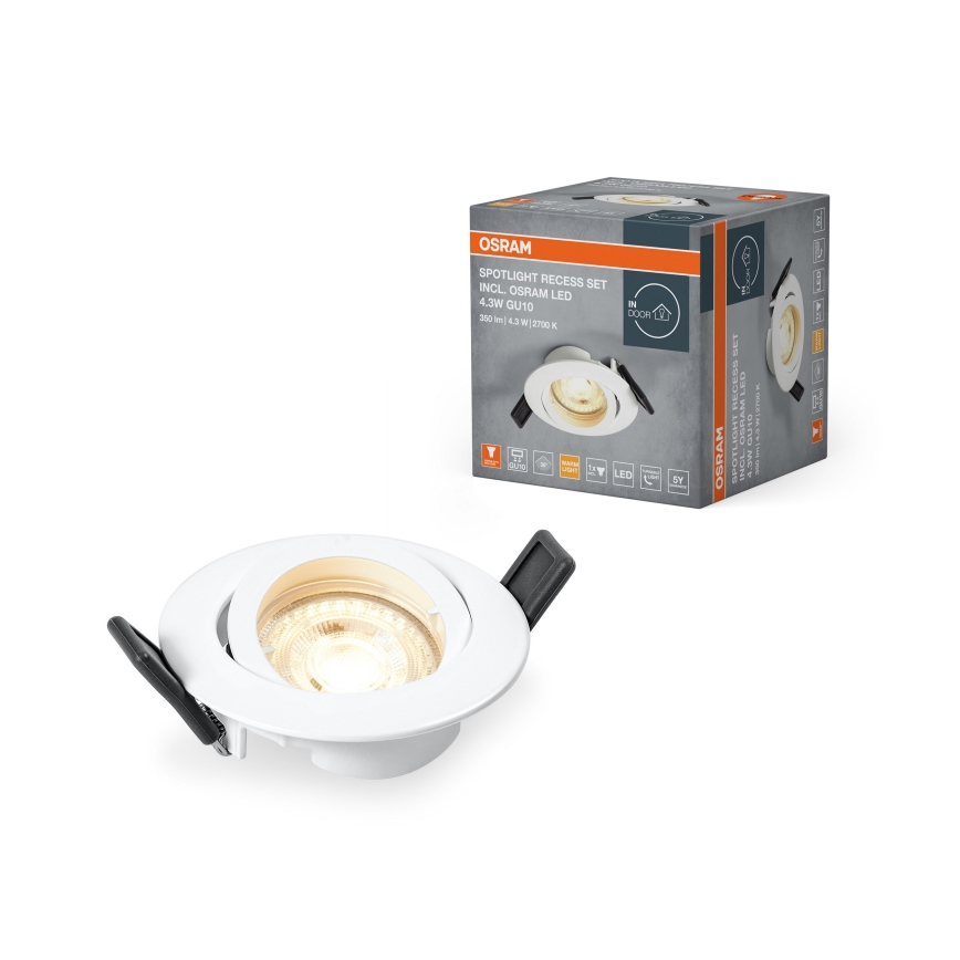 Osram - LED вградено осветително тяло SPOT 1xGU10/4,3W/230V 2700K CRI 90 бяло