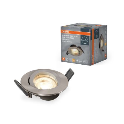Osram - LED вградено осветително тяло SPOT 1xGU10/4,3W/230V 2700K CRI 90 матов хром