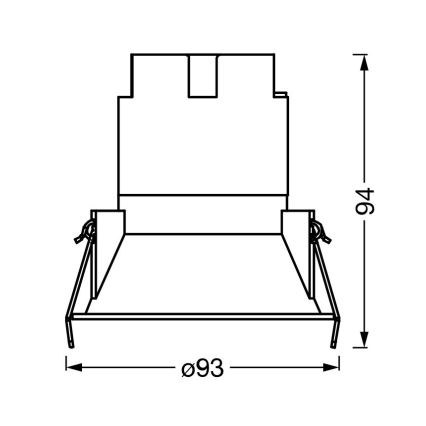 Osram - вградено LED осветително тяло SPOT TWIST LED/10W/230V 4000K Ø 9,3 см бяло/черно