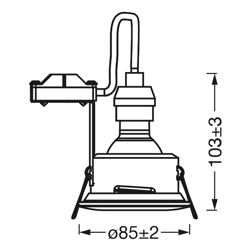 Osram - LED вградено таванно осветително тяло за баня SPOT 1xGU10/4,3W/230V 2700K CRI 90 Ø 8,5 см IP65 бяло