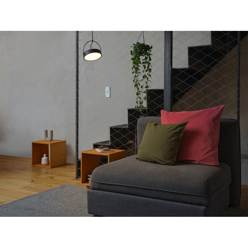 Osram - LED висяща лампа на кабел DECOR PUCK LED/12W/230V CRI 90 черна
