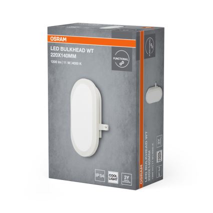 Osram - LED външен стенен осветител BULKHEAD LED/11W/230V IP54 бял