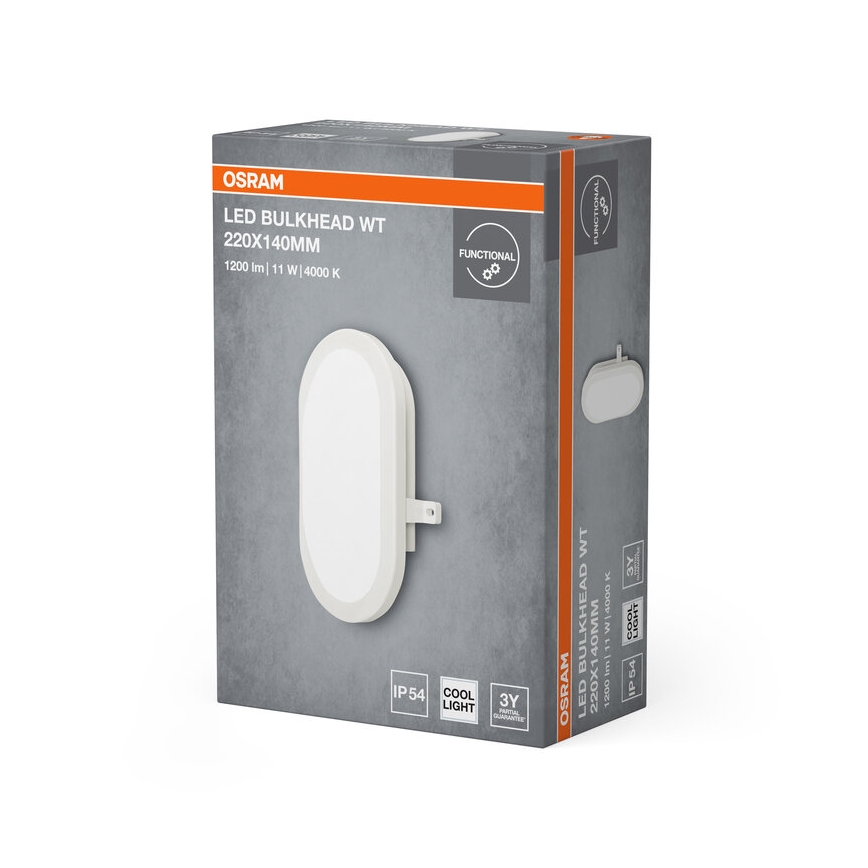 Osram - LED външен стенен осветител BULKHEAD LED/11W/230V IP54 бял
