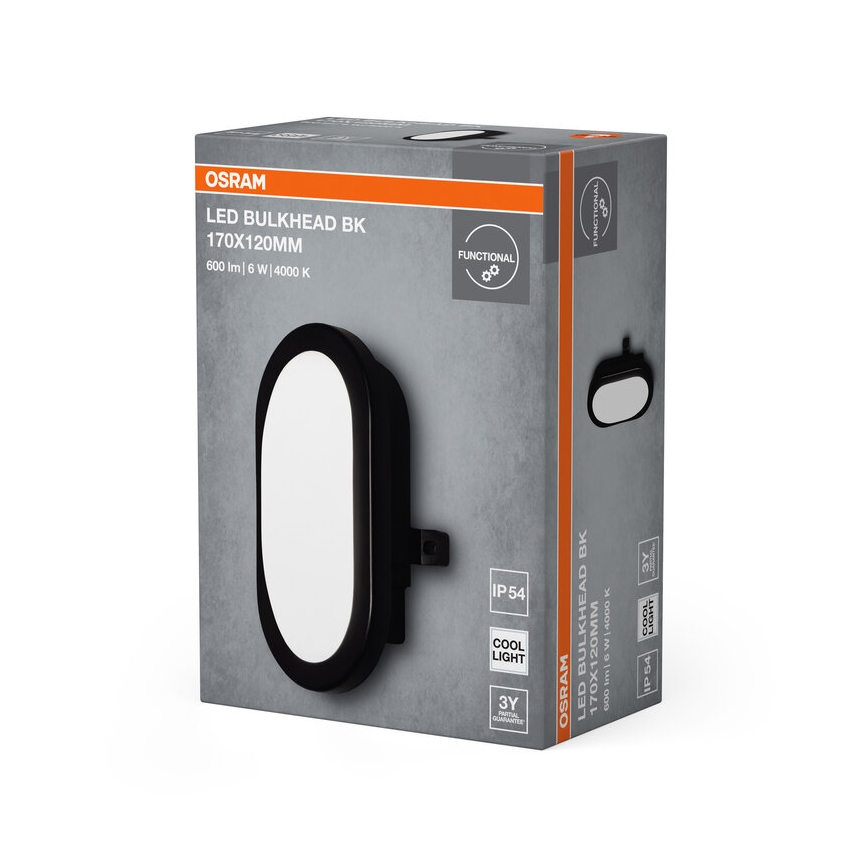 Osram - LED външен стенен осветител BULKHEAD LED/6W/230V IP54 черен
