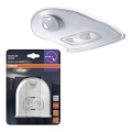 Osram - LED външен стенен осветител с датчик DOORLED LED/0,5W/3xAA IP54 бял