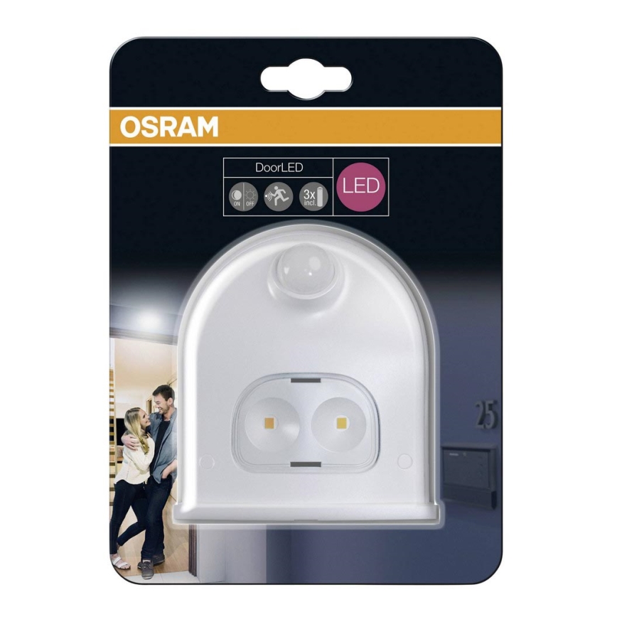 Osram - LED външна стенна лампа със сензор DOOR LED / 0.55W / 4.5V IP54