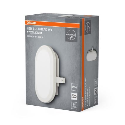 Osram - LED външно стенно осветително тяло BULKHEAD LED/6W/230V IP54 бяло