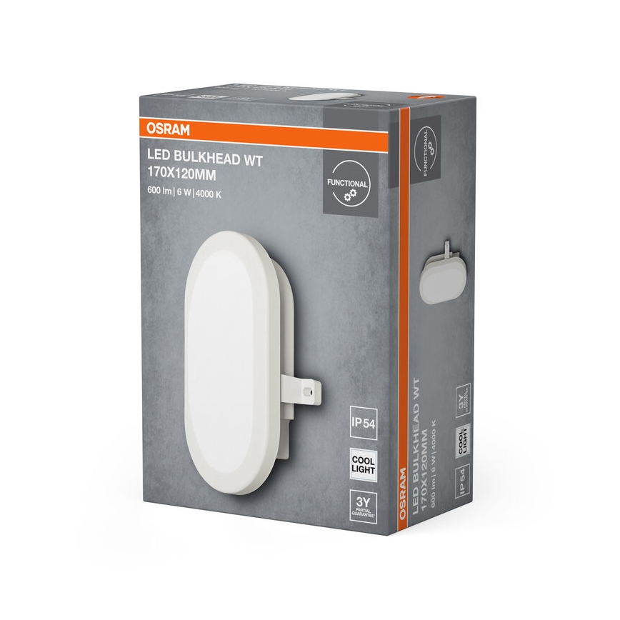 Osram - LED външно стенно осветително тяло BULKHEAD LED/6W/230V IP54 бяло
