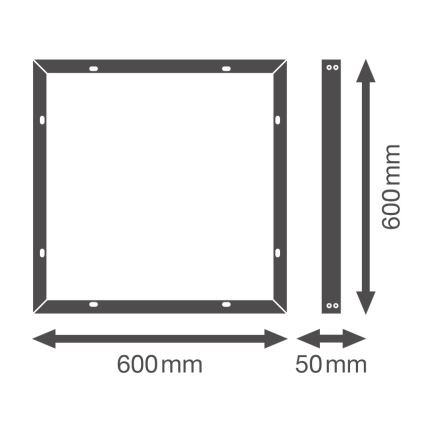 Osram - Метална рамка за монтаж на LED панели ESSENTIAL 60x60 cm бяла