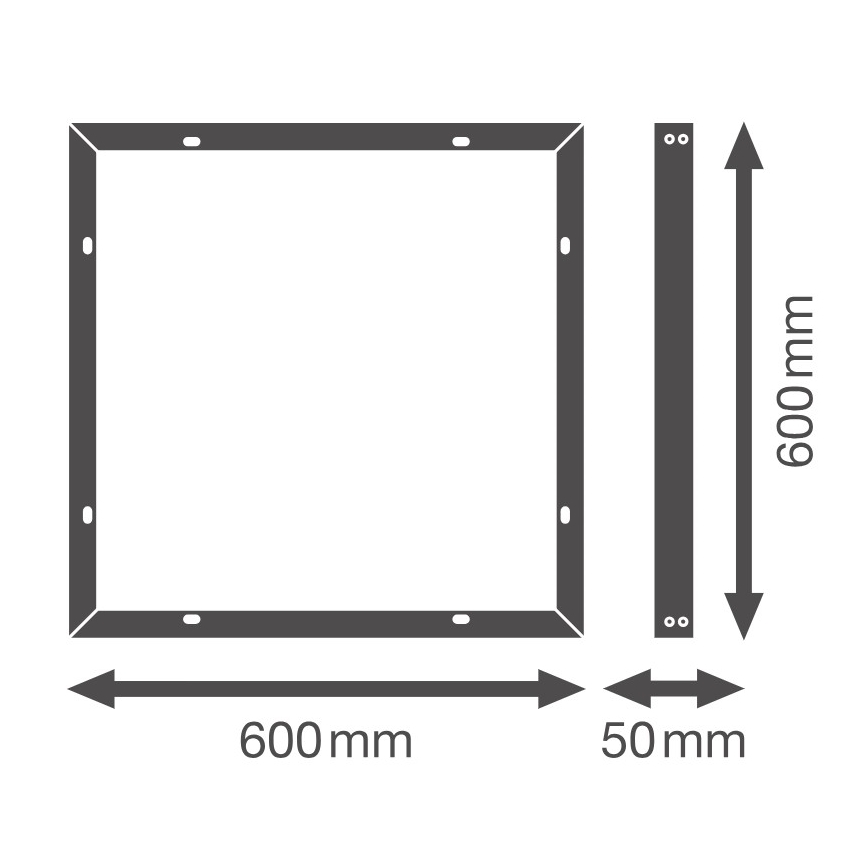 Osram - Метална рамка за монтаж на LED панели ESSENTIAL 60x60 cm бяла