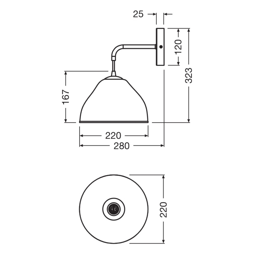 Osram - Настенна лампа CAMEL BELL 1xE14/5,5W/230V