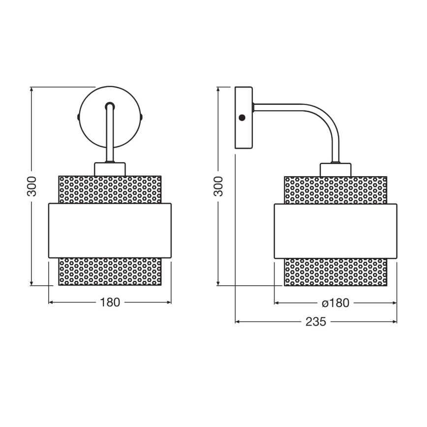 Osram - Настенна лампа DECOR HORNET 1xE27/10W/230V черна/златна