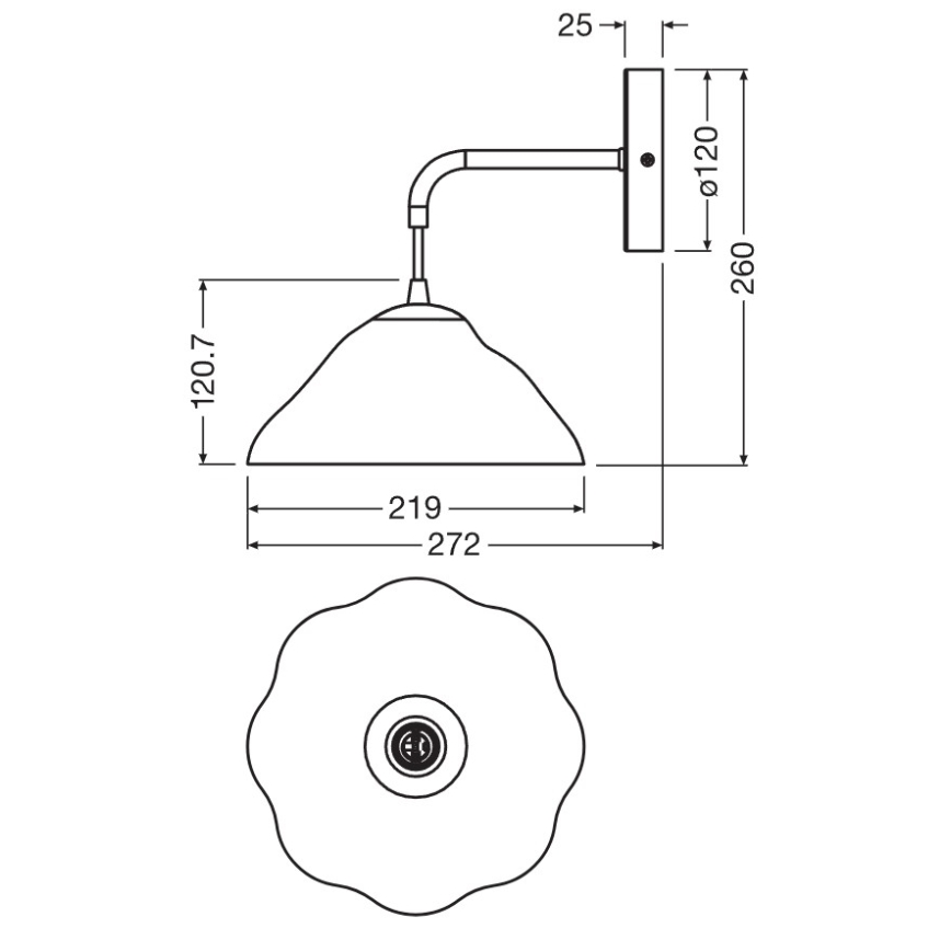 Osram - Настенна лампа LOTUS LEAF 1xE14/5,5W/230V