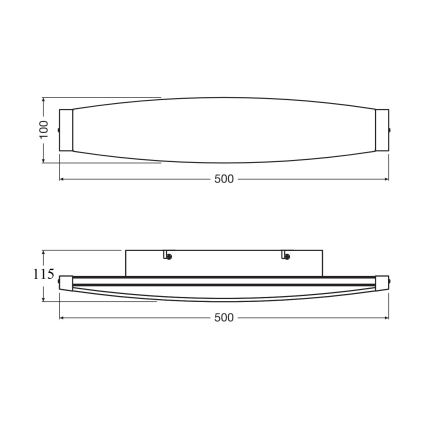 Osram - настенно LED осветително тяло DECOR FLAT LED/13W/230V сиво