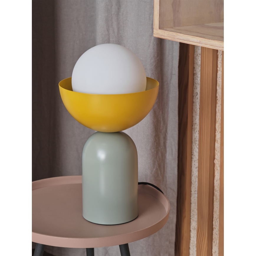 Osram - Настолна лампа DECOR BOWL 1xE14/25W/230V зелена/жълта