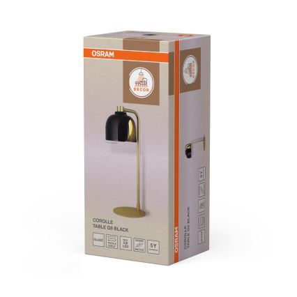Osram - Настолна лампа DECOR COROLLE 1xG9/20W/230V черна/златна