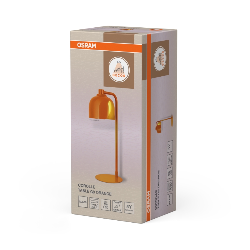 Osram - Настолна лампа DECOR COROLLE 1xG9/20W/230V оранжева