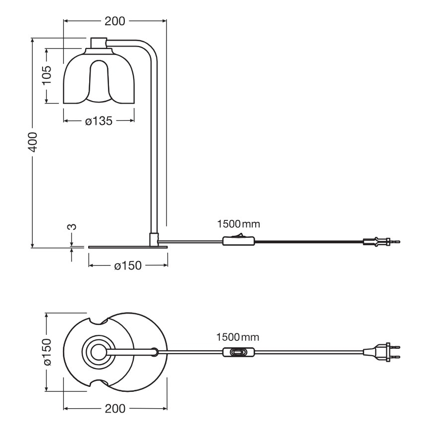 Osram - Настолна лампа DECOR COROLLE 1xG9/20W/230V оранжева