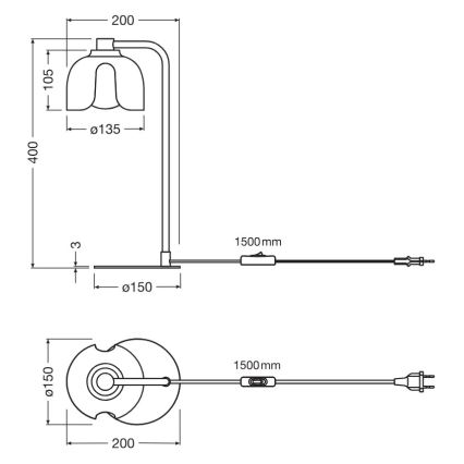 Osram - Настолна лампа DECOR COROLLE 1xG9/20W/230V зелена
