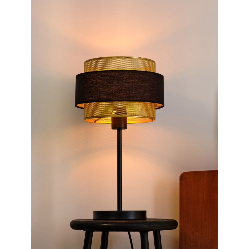 Osram - Настолна лампа DECOR HORNET 1xE27/10W/230V черна/златна