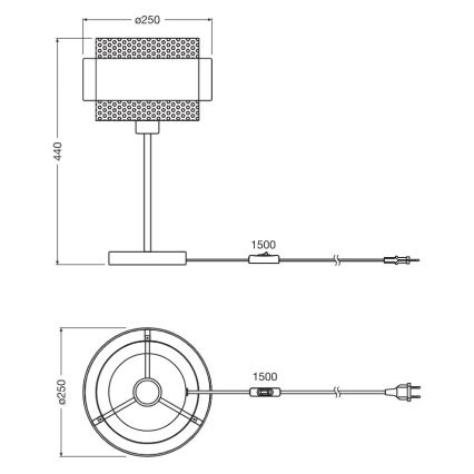 Osram - Настолна лампа DECOR HORNET 1xE27/10W/230V черна/златна