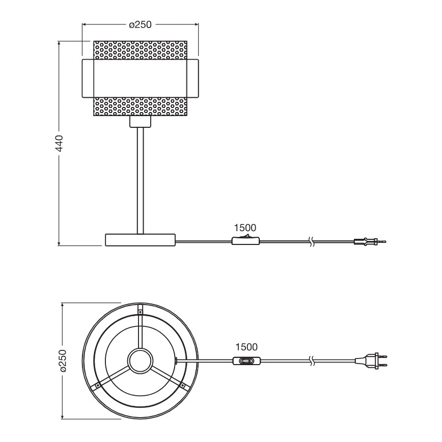 Osram - Настолна лампа DECOR HORNET 1xE27/10W/230V черна/златна