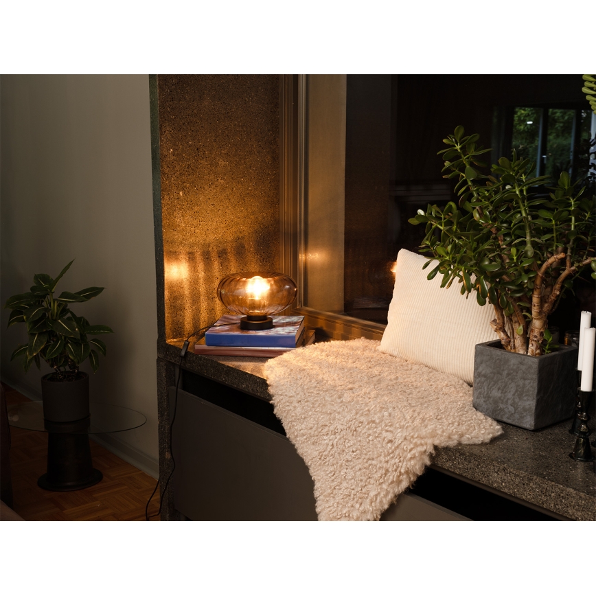 Osram - Настолна лампа DECOR SMOKE 1xE27/12W/230V черна/димно сива