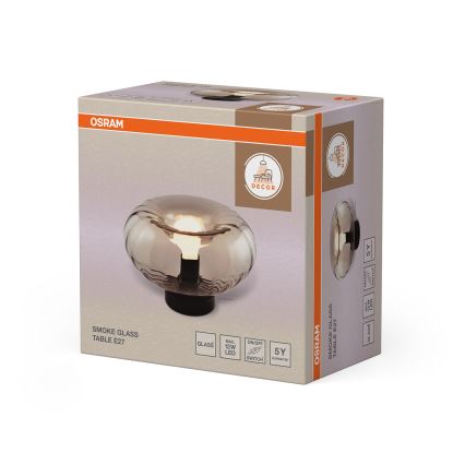 Osram - Настолна лампа DECOR SMOKE 1xE27/12W/230V черна/димно сива