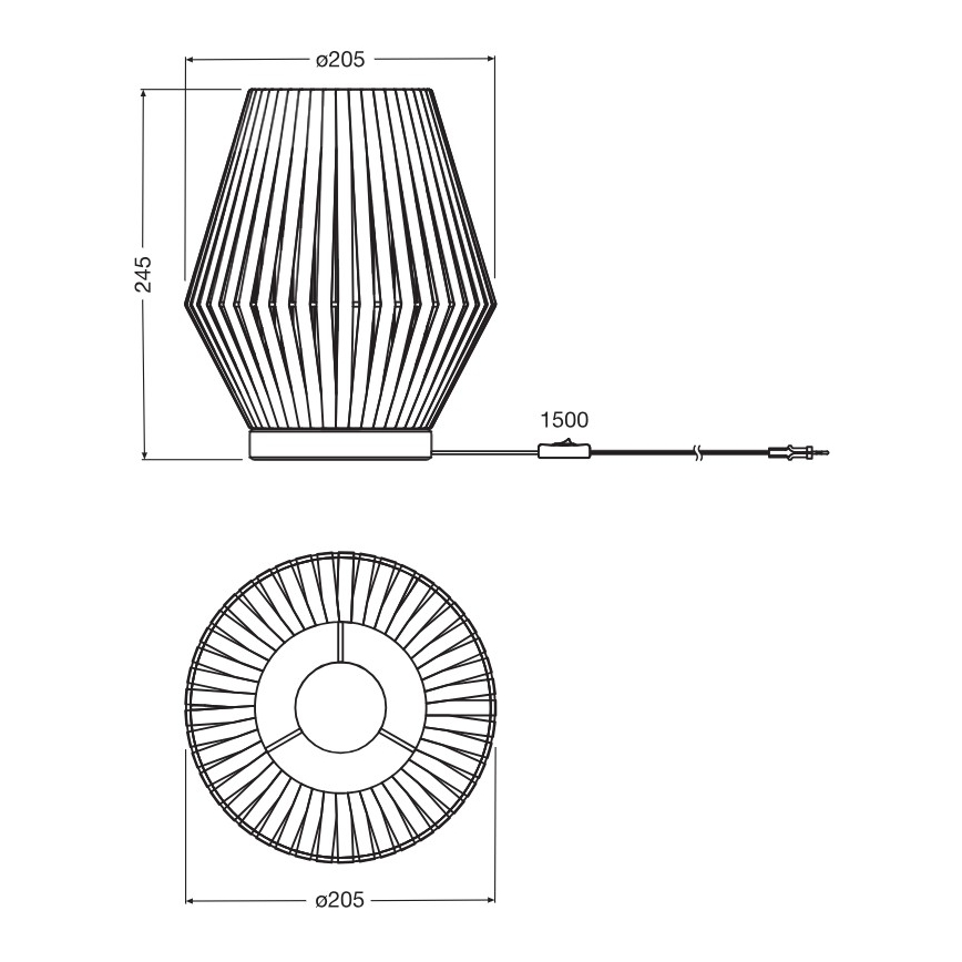 Osram - Настолна лампа DECOR STRIPES 1xE14/5W/230V бежова