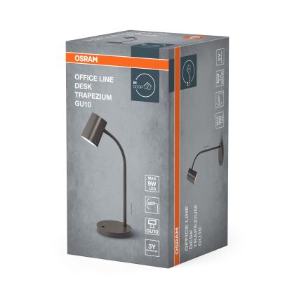 Osram - Настолна лампа DESK LINE 1xGU10/9W/230V сива