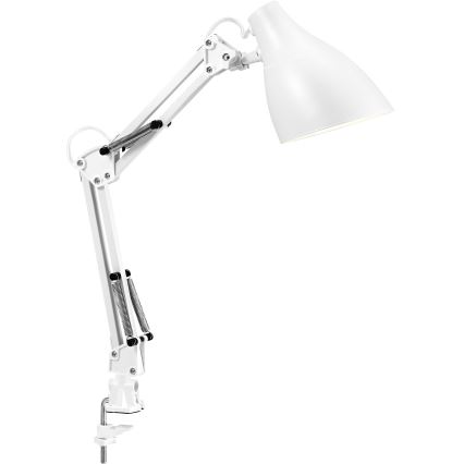 Osram - Настолна лампа с щипка DESK LINE 1xE27/11W/230V бяла