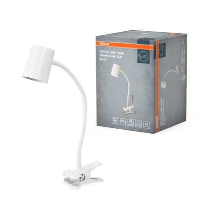 Osram - Настолна лампа с клипс DESK LINE 1xGU10/9W/230V бяла