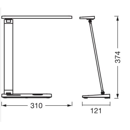 Osram - димируема настолна LED лампа OFFICE LINE LED/17W/230V 3000/4000/6500K бяла