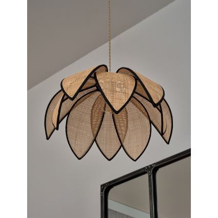 Osram - Пендел на кабел DECOR RATTAN 1xE27/15W/230V Ø 48 см бежово/черно