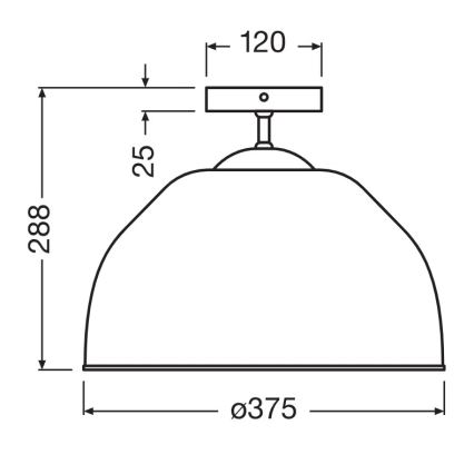 Osram - Плафон CAMEL BELL 1xE27/9W/230V Ø 37,5 см